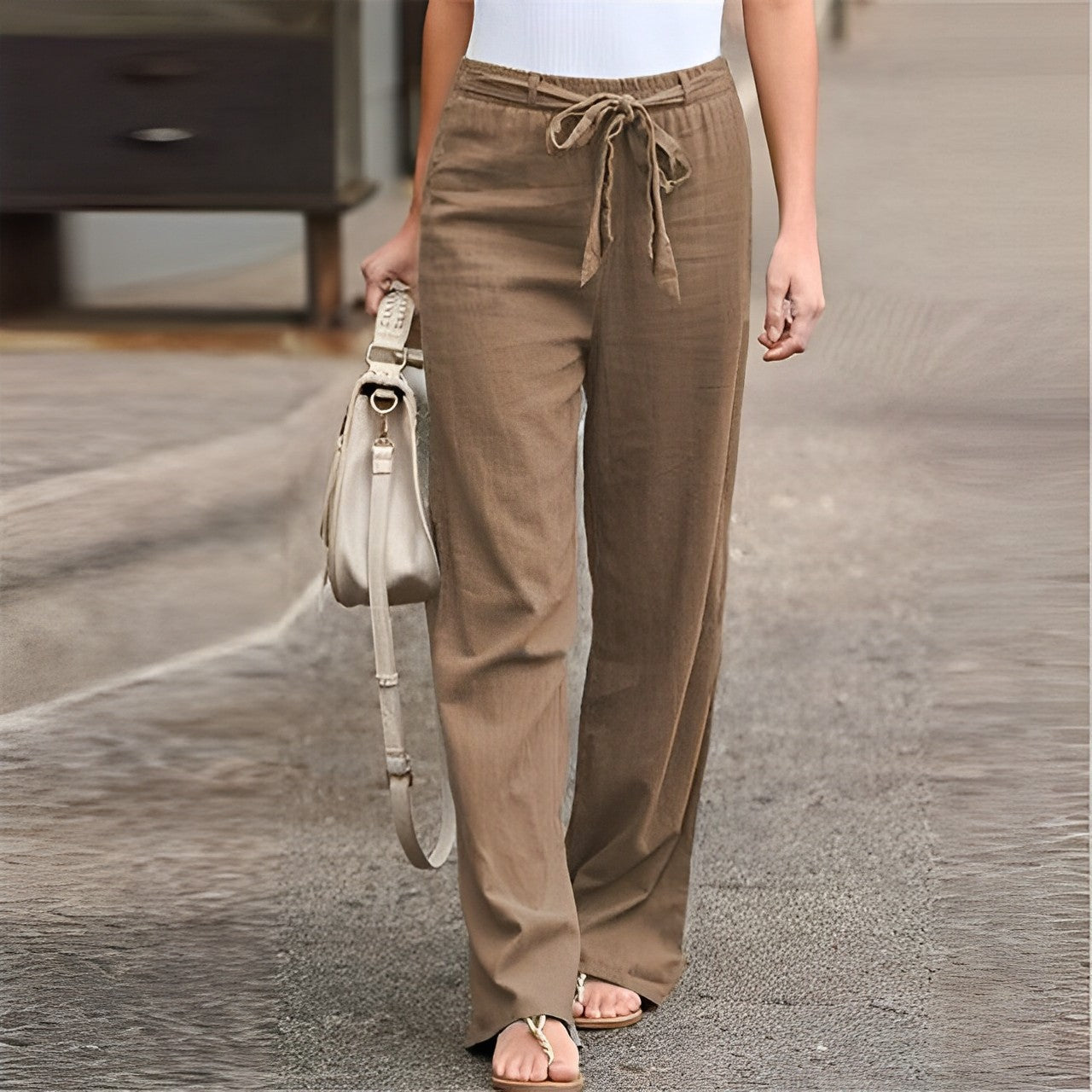 Women'S Lightweight Cotton-Linen Trousers