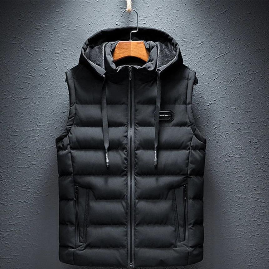 Men's Down Vest With Hood