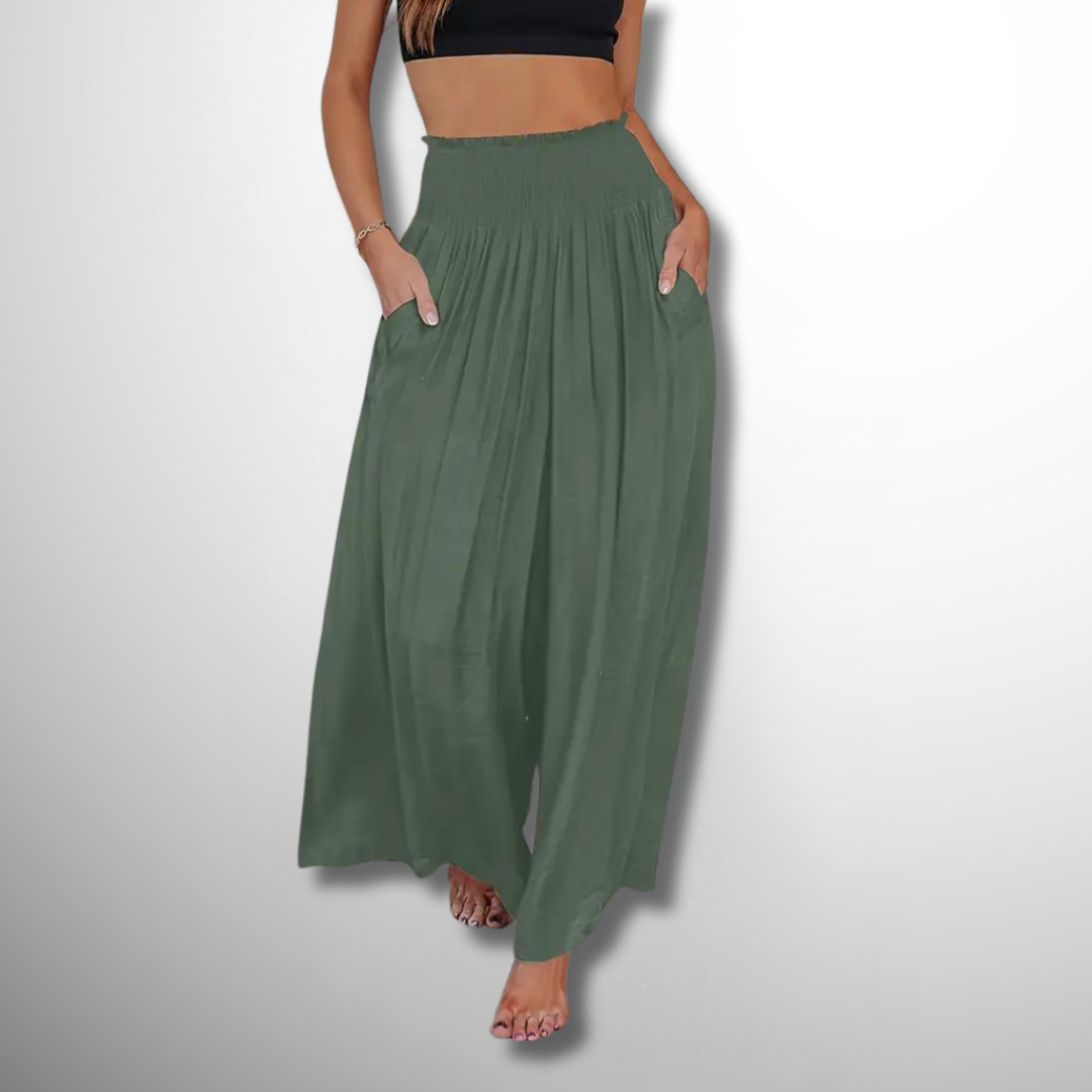 Women'S Loose Trousers With Elastic Waistband