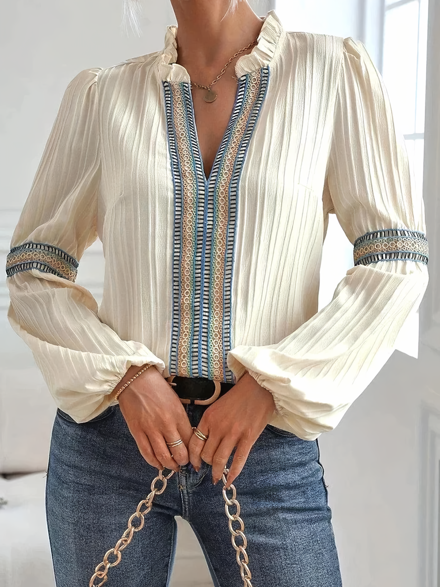 Elegant Women'S Chiffon Blouse