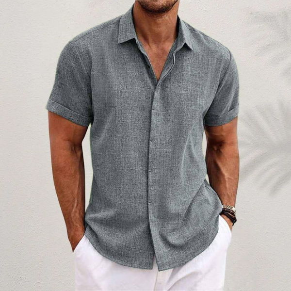 Men'S Comfortable Cotton And Linen Shirt