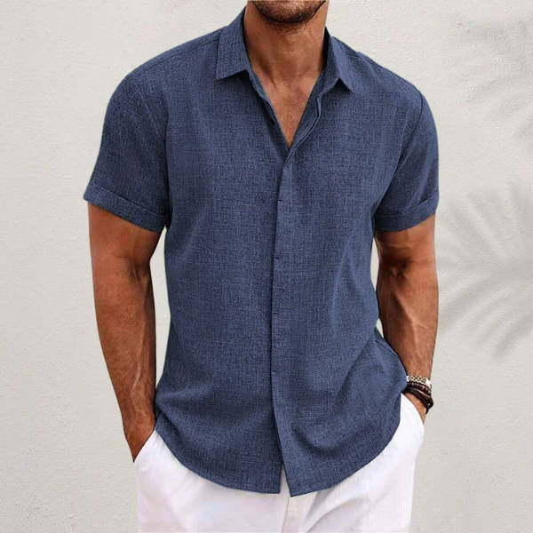 Men'S Comfortable Cotton And Linen Shirt