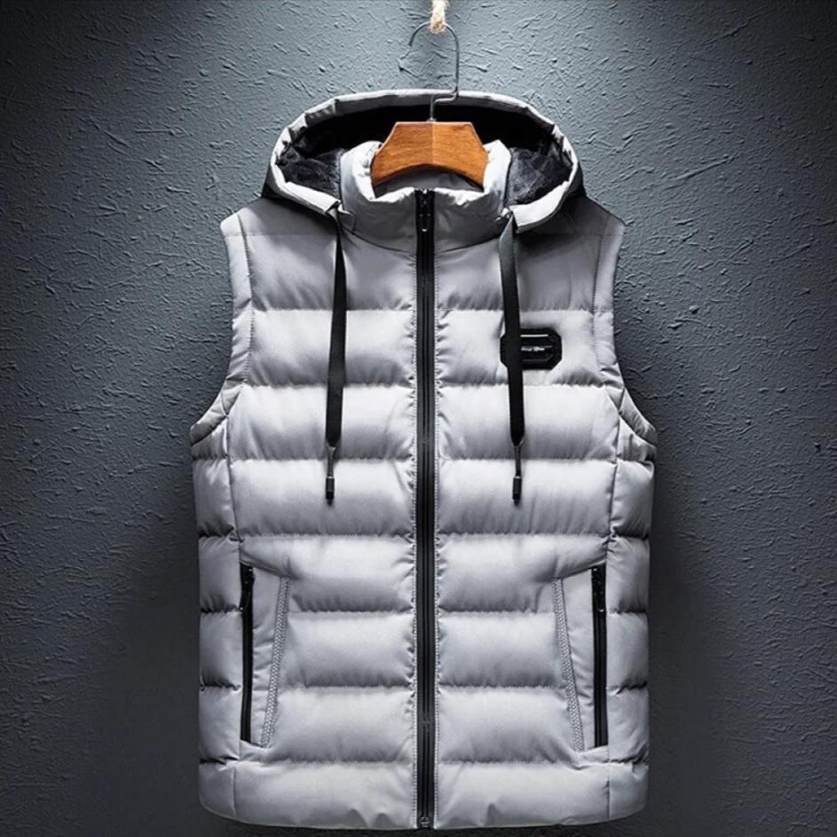 Men's Down Vest With Hood