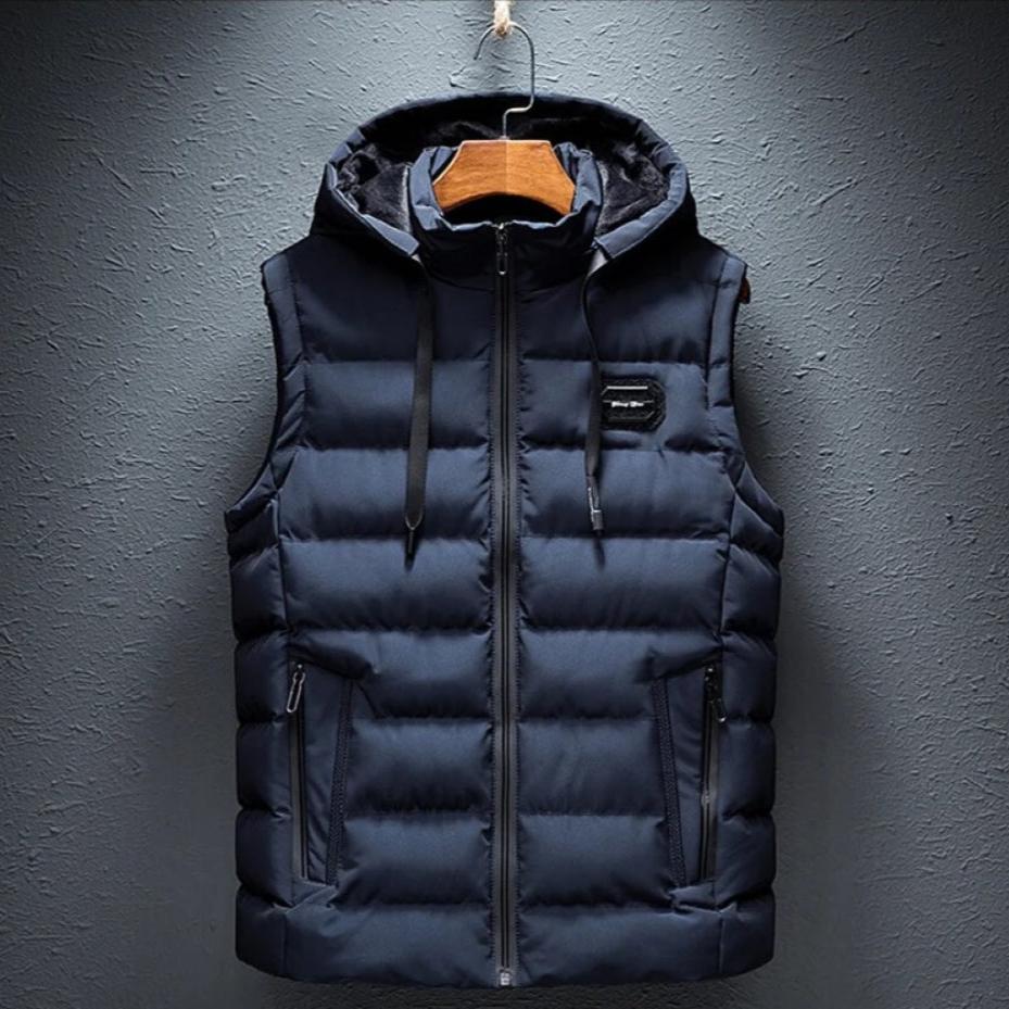 Men's Down Vest With Hood