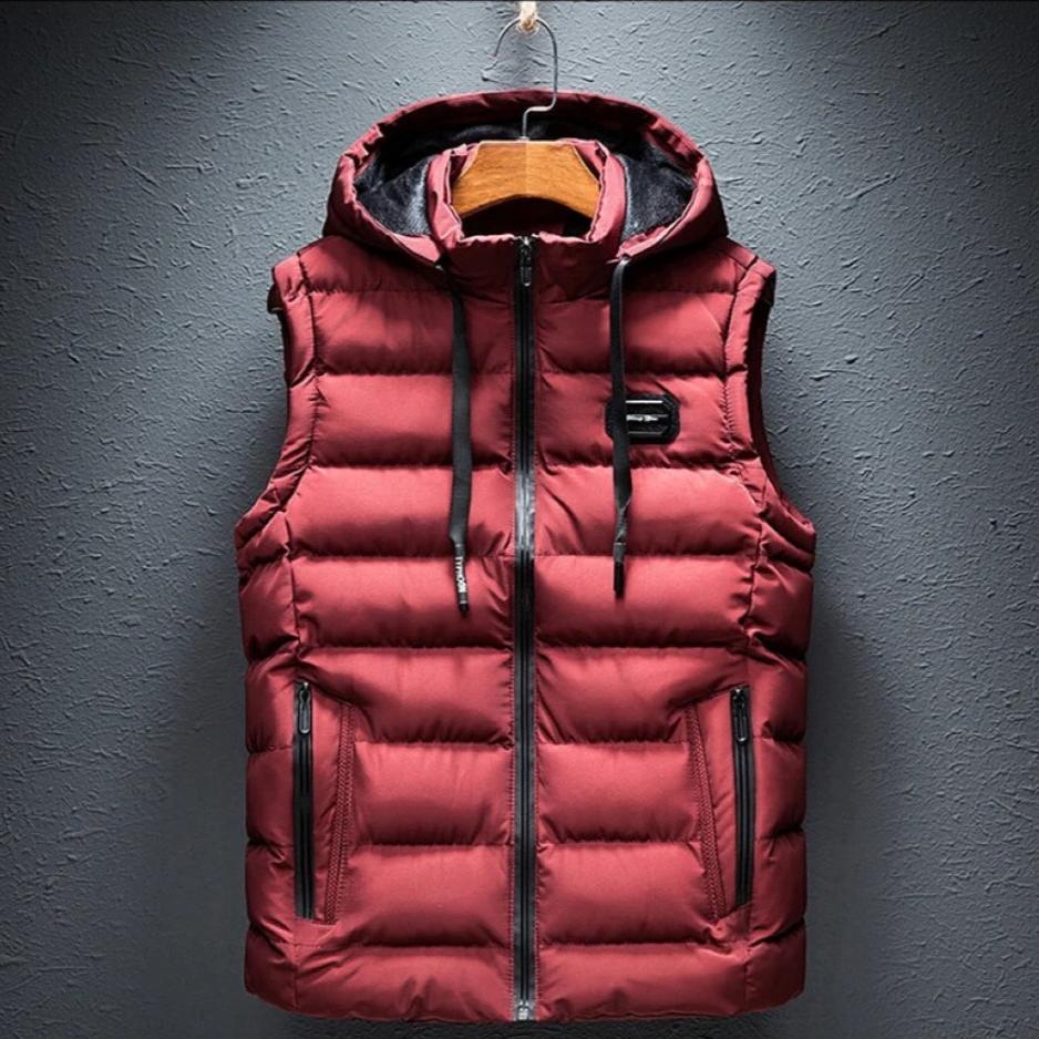 Men's Down Vest With Hood