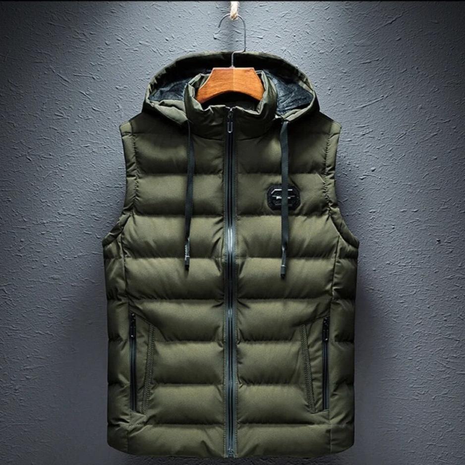 Men's Down Vest With Hood