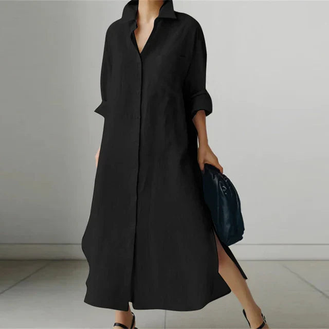 Women'S Loose Long Sleeve Maxi Dress