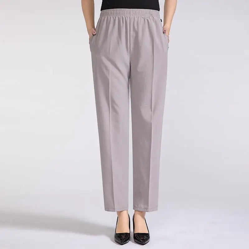 Women'S Silky  Trousers With High Waistband