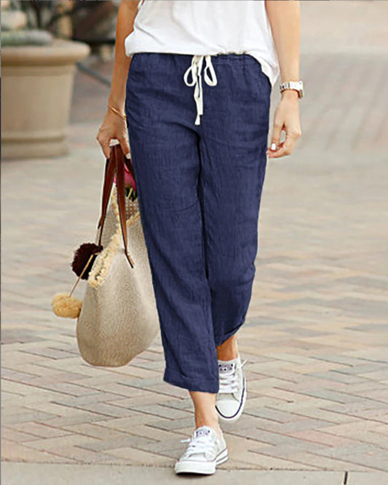 Linen Casual Trousers For Women