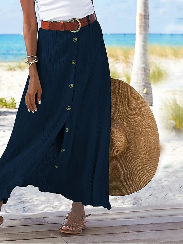 Long Linen Skirt For Women