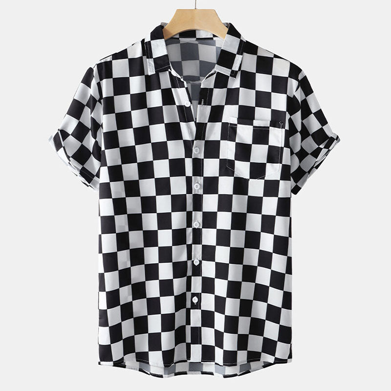 Men’S Checkered Short-Sleeved Shirt For Every Occasion