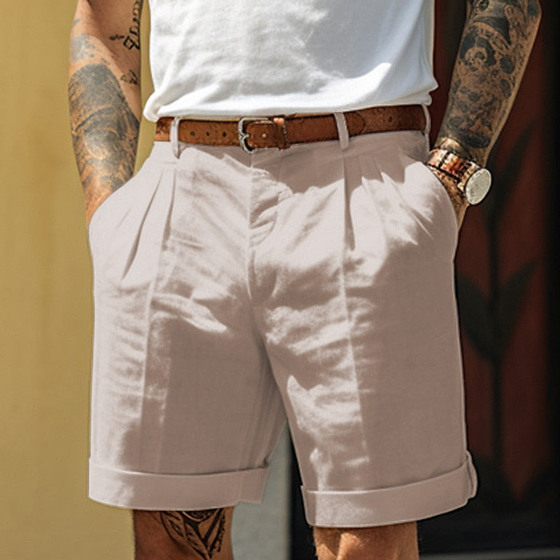 Linen Cotton Men'S Shorts