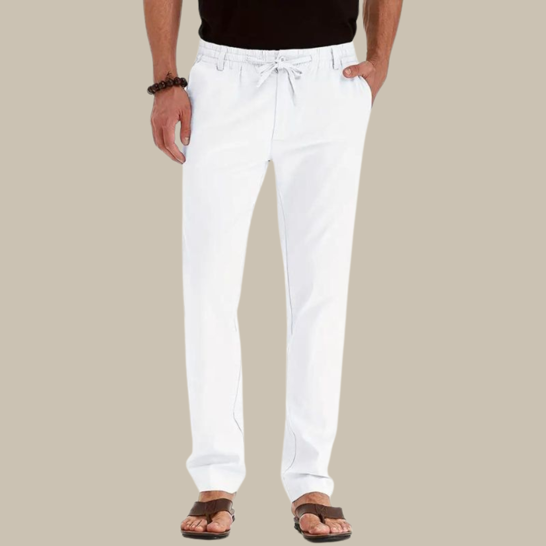 Loose Summer Trousers With Elastic Waistband For Men