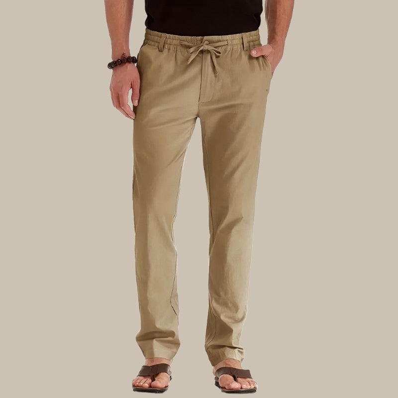 Loose Summer Trousers With Elastic Waistband For Men