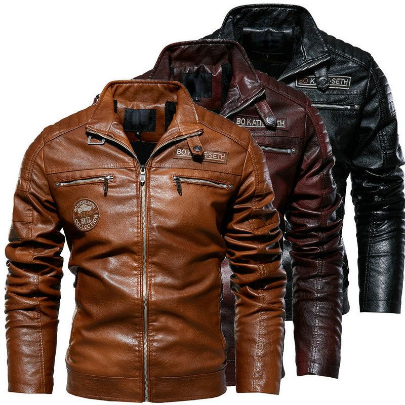 Motorcycle Biker Leather Jacket For Men