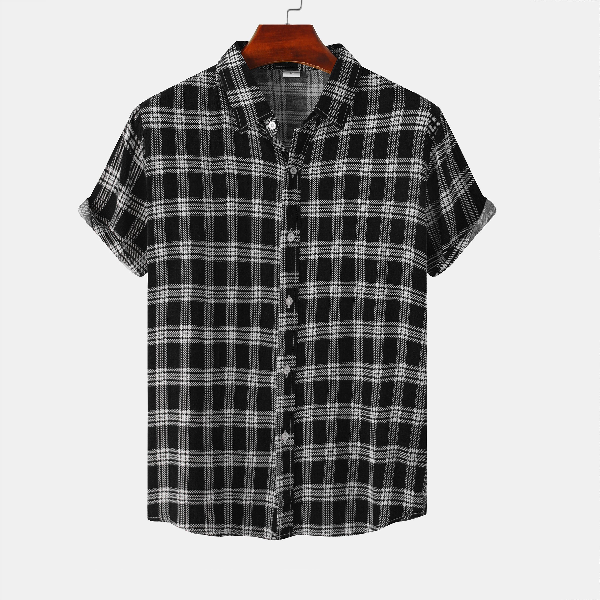 Men'S Short-Sleeved Shirt In Vintage Look