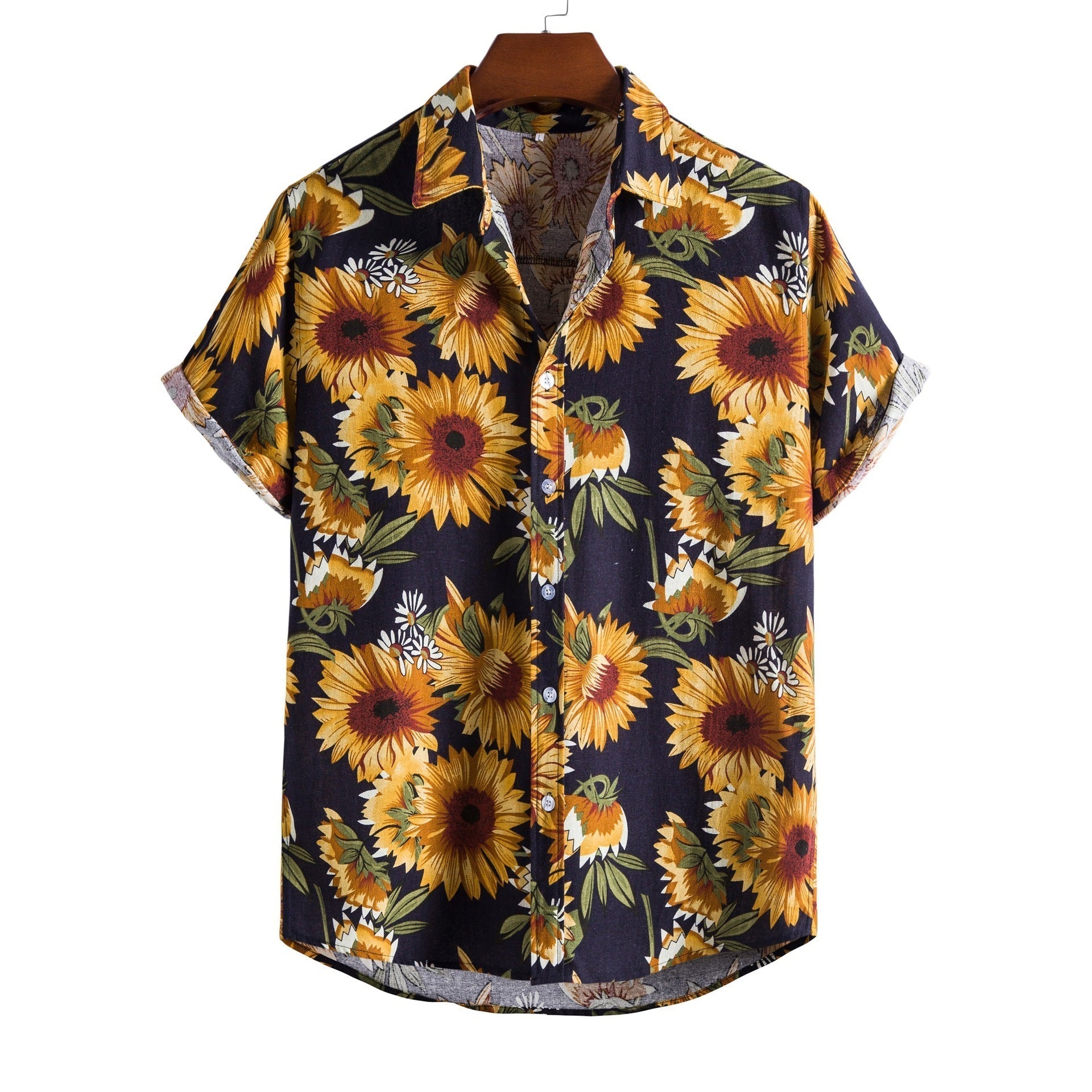 Men'S Printed Short-Sleeved Shirt In Floral Look