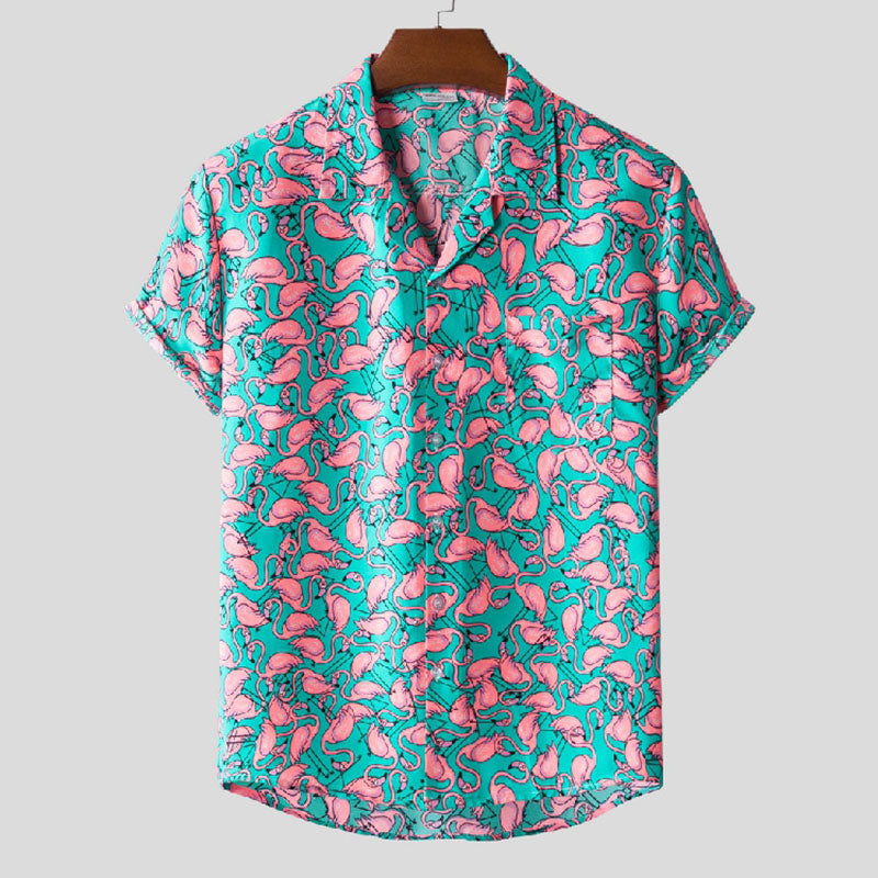 Men'S Tropical Printed Holiday Shirt