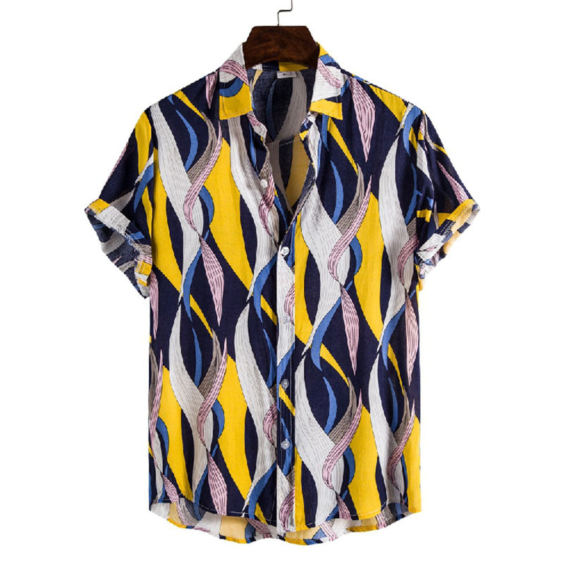 Comfortable Men'S Holiday Shirt In Bohemian Design