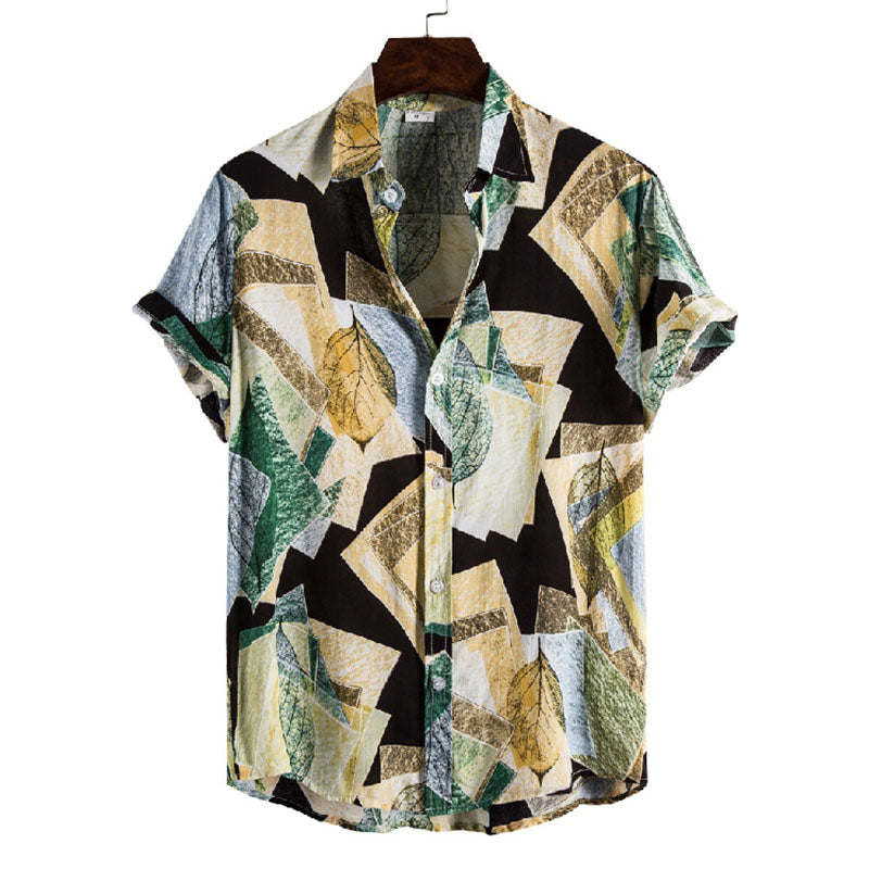 Men'S Abstract Printed Holiday Shirt