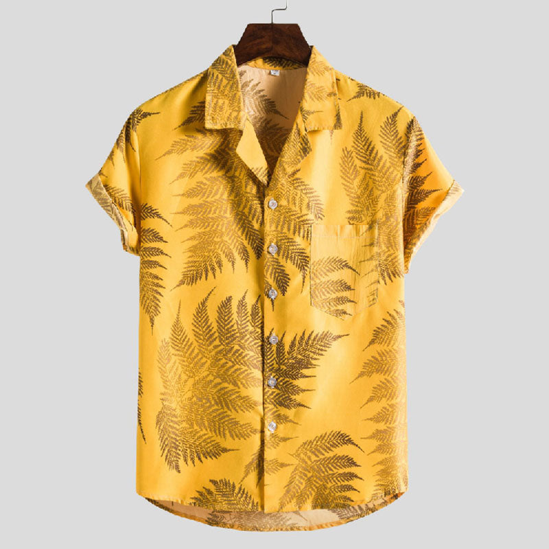 Men'S Short-Sleeved Shirt In A Cool Floral Design