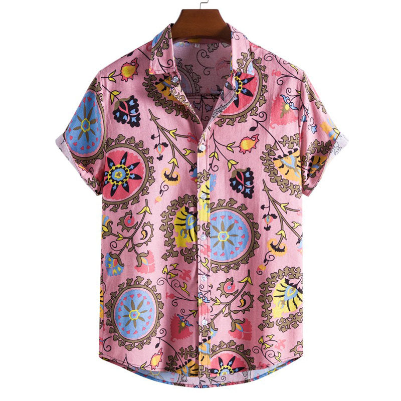 Men'S Short Sleeve Shirt In Pink