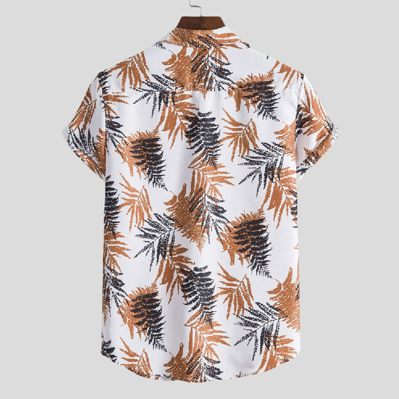 Men'S Short-Sleeved Shirt In A Cool Floral Design