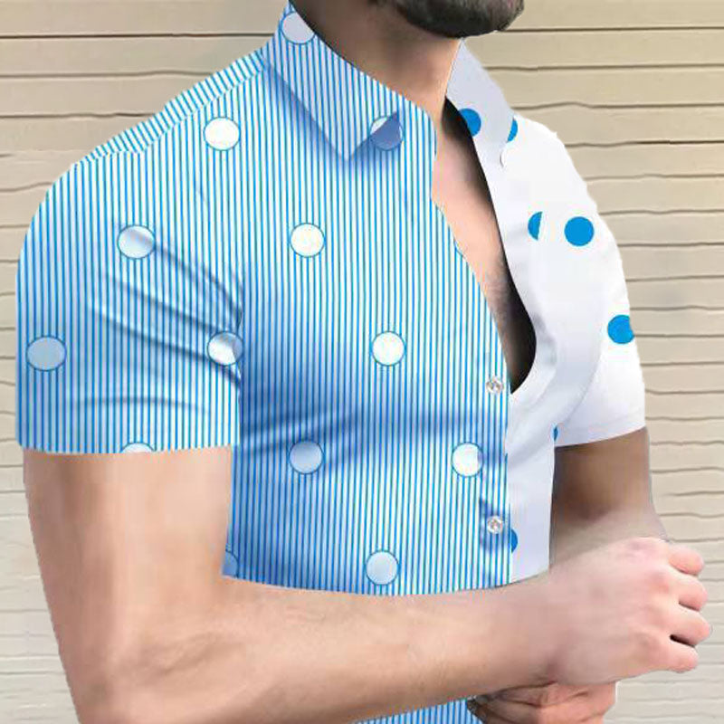 Men'S Short Sleeve Shirt In Double Design