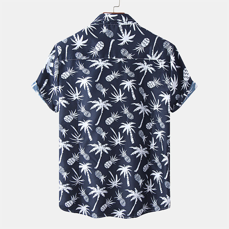 Men'S Short Sleeve Navy Shirt