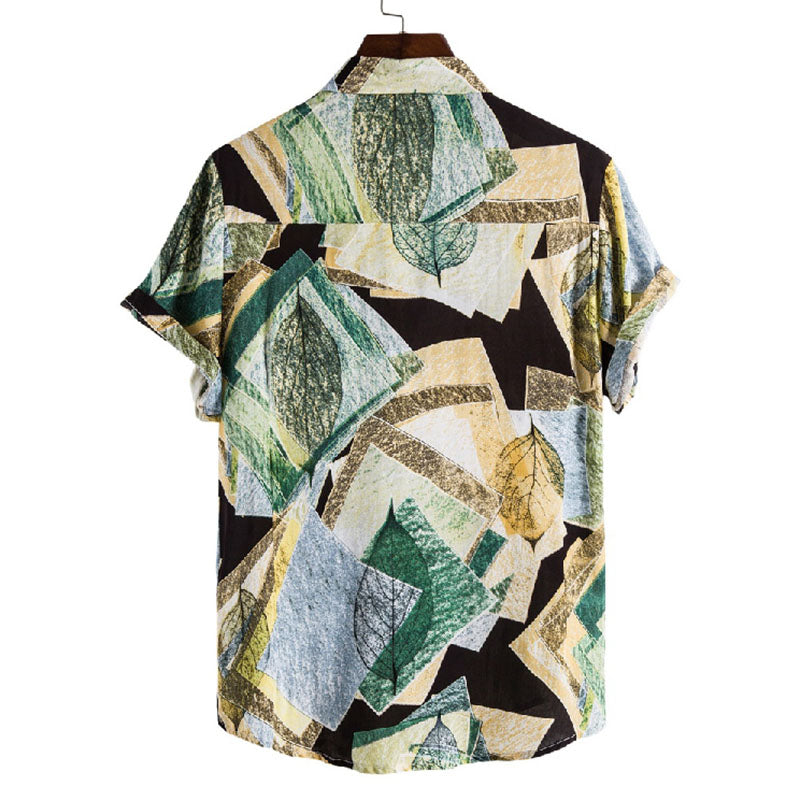 Men'S Abstract Printed Holiday Shirt