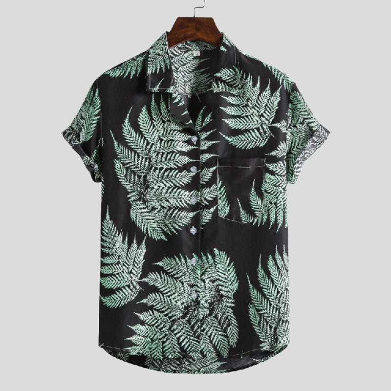 Men'S Short-Sleeved Shirt In A Cool Floral Design