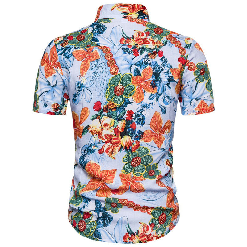 Loose Printed Holiday Shirt For Men