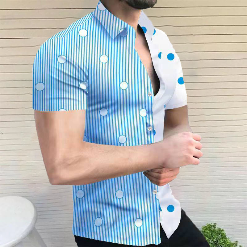 Men'S Short Sleeve Shirt In Double Design