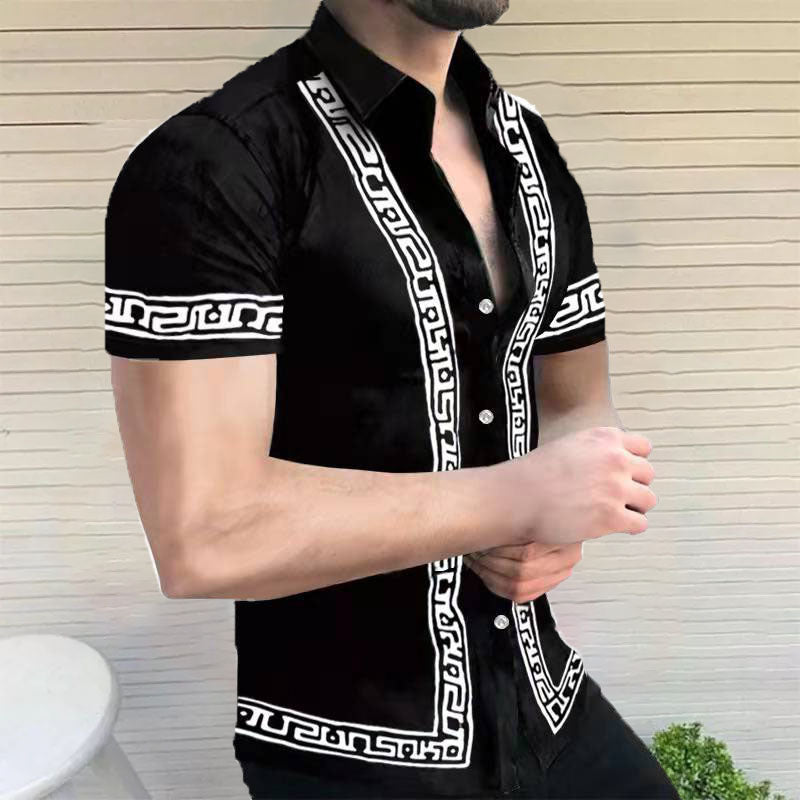 Men'S Beach Shirt In Hawaiian Design