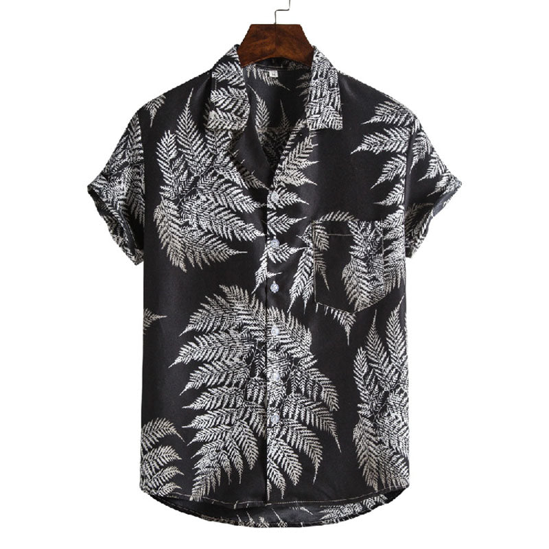 Men'S Short-Sleeved Shirt In A Cool Floral Design