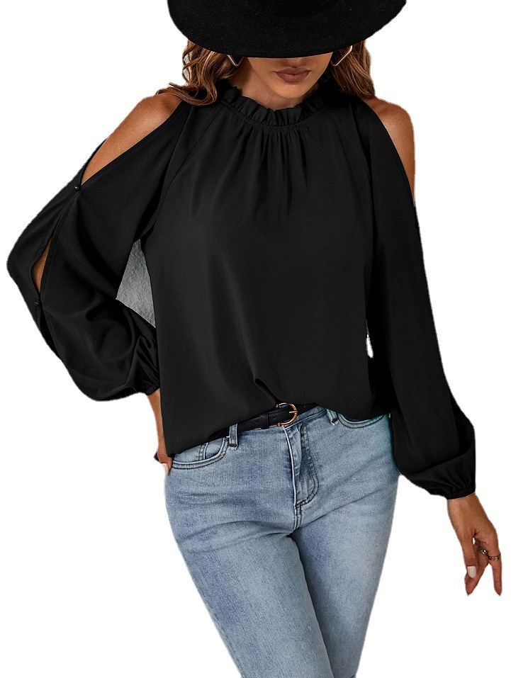 Plain Top With Split Sleeves For Women