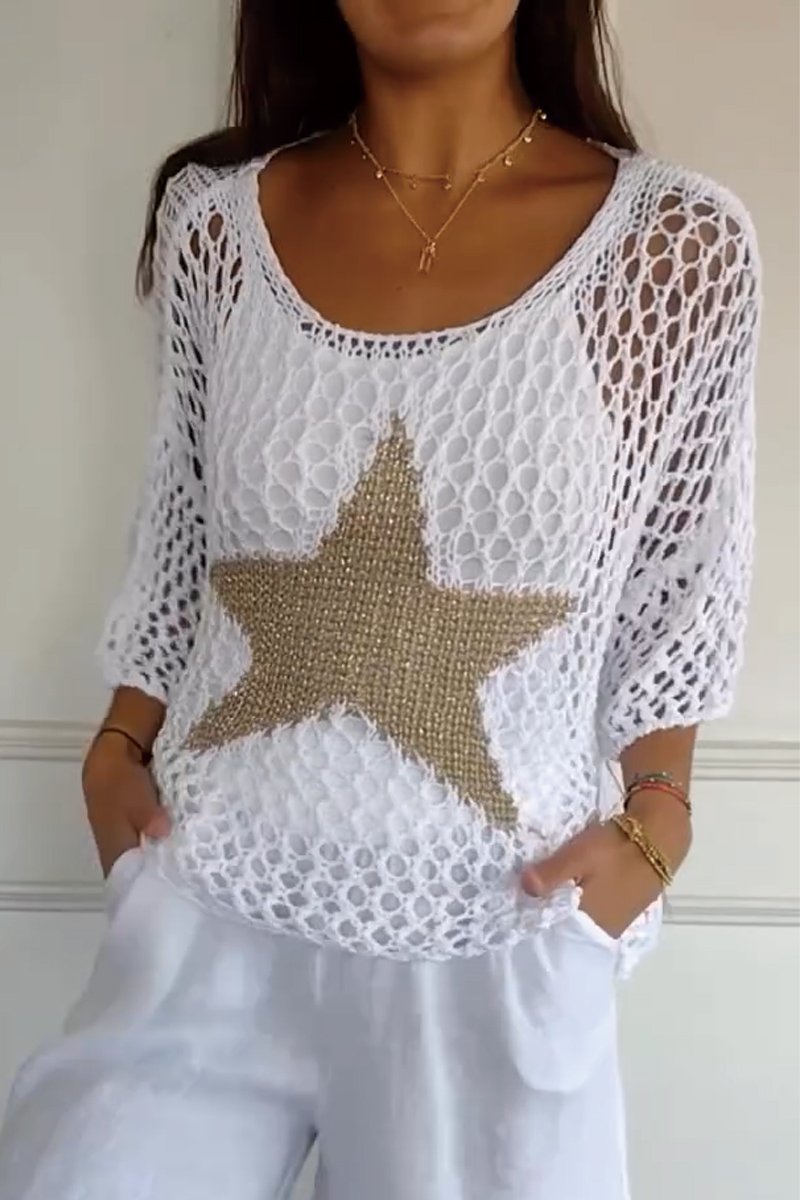 Star Knit Shirt For Women