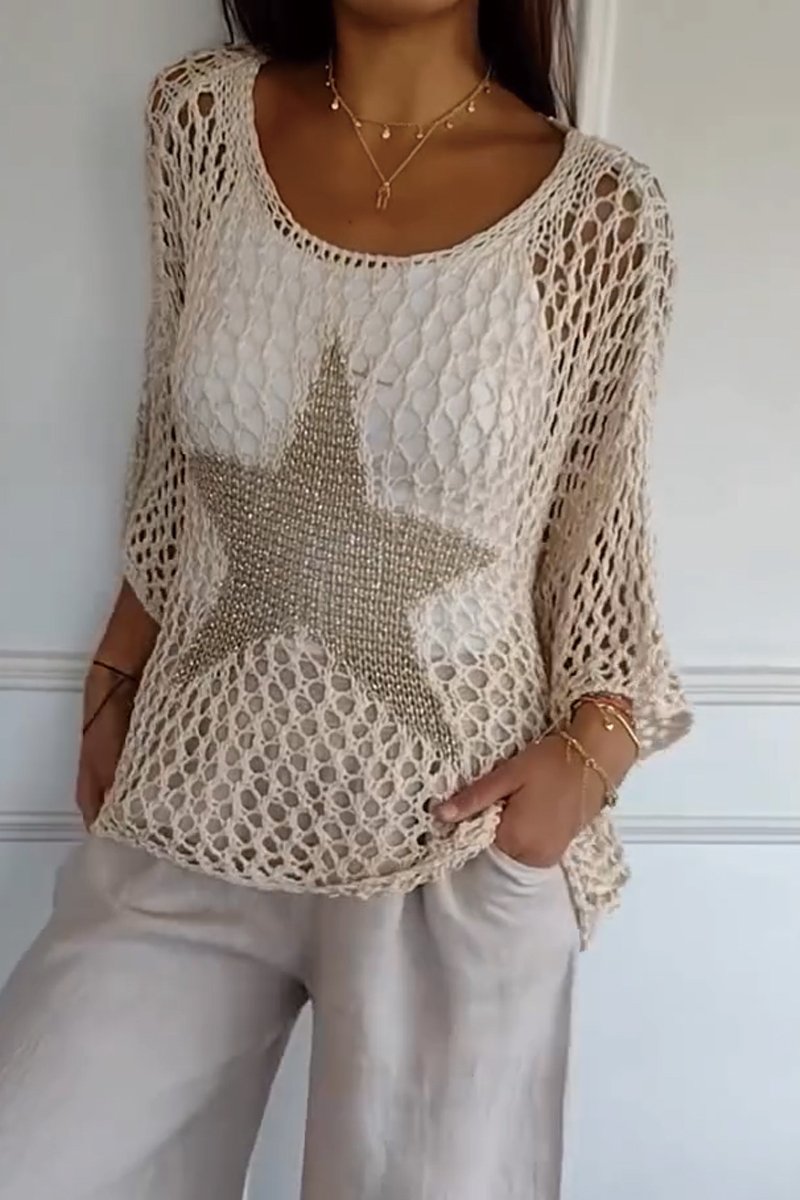 Star Knit Shirt For Women