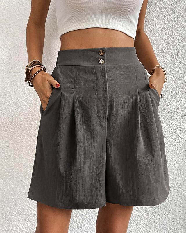 Lea - Women'S High Waisted Wide Cut Shorts