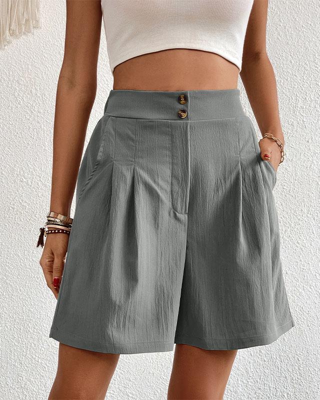 Lea - Women'S High Waisted Wide Cut Shorts