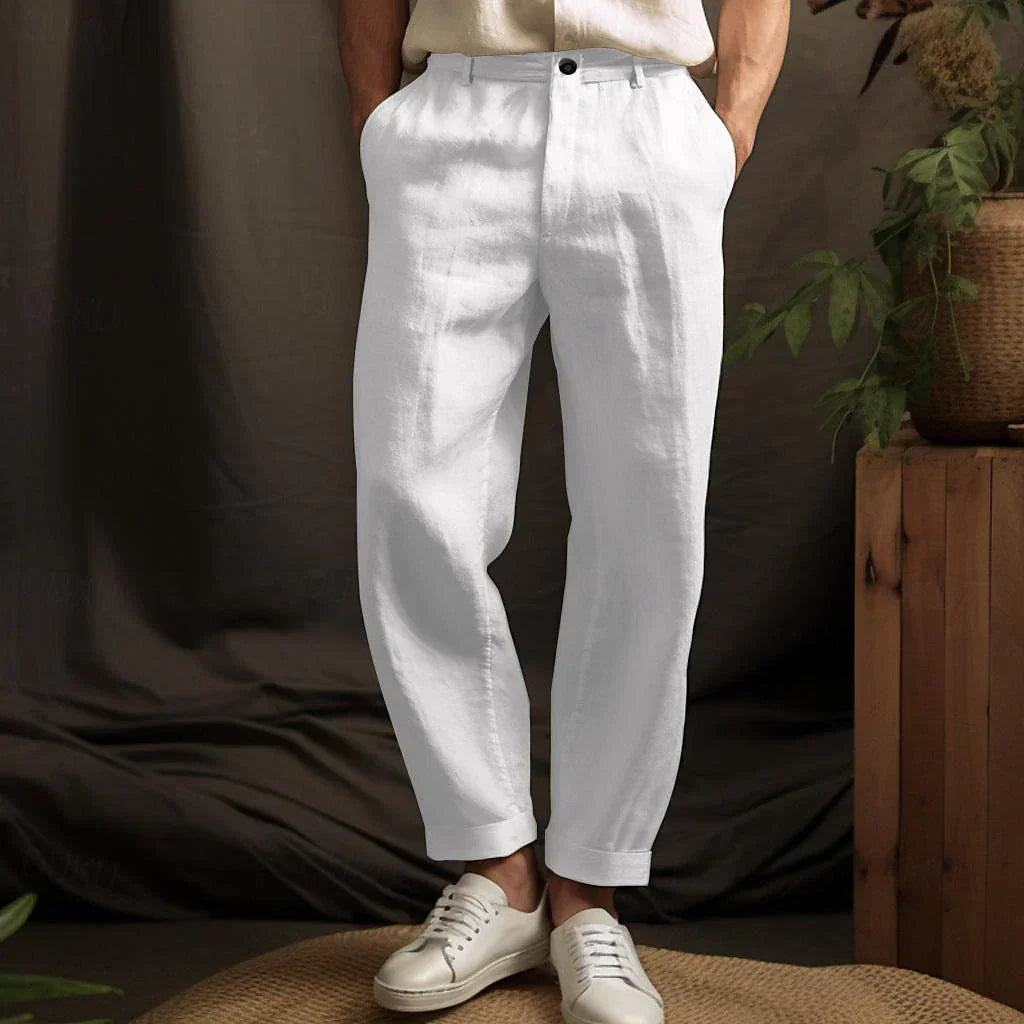 Loose Cotton-Linen Pants For Men