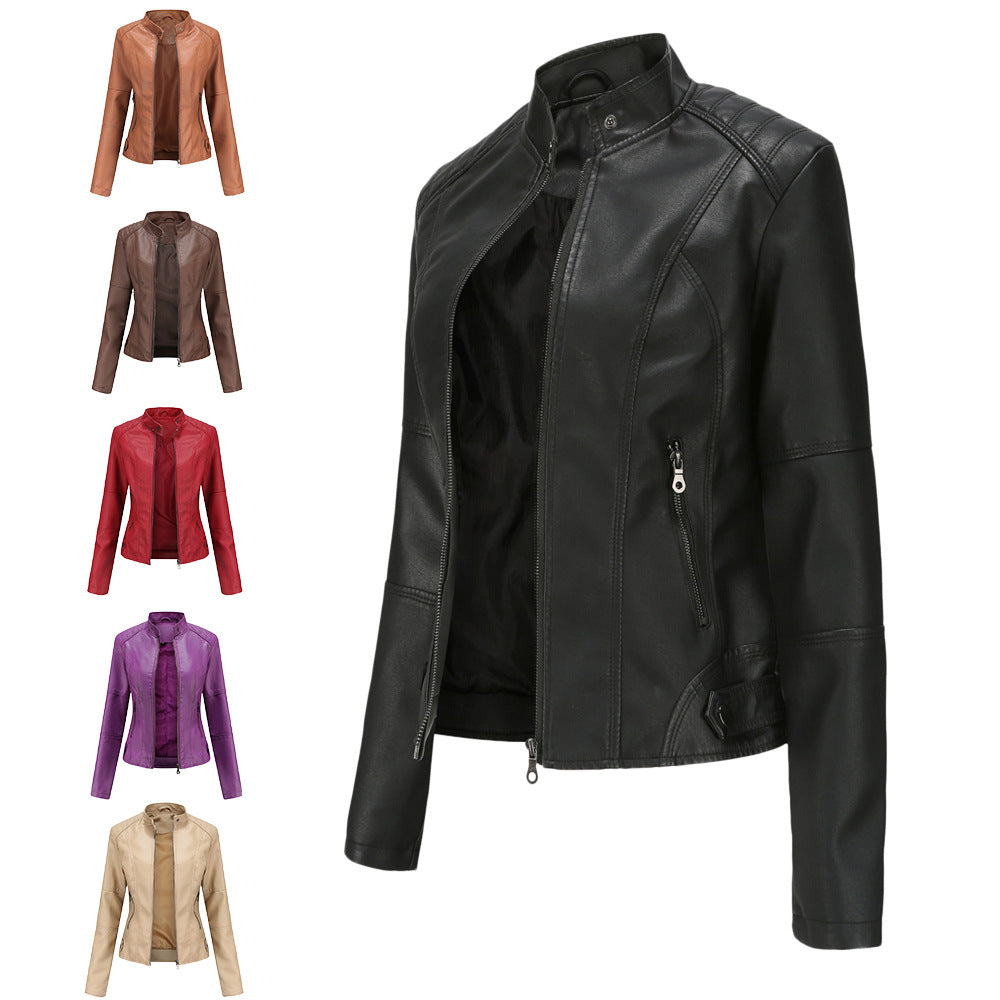 Women'S Biker Leather Jacket