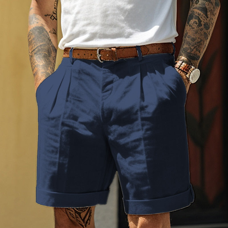 Linen Cotton Men'S Shorts