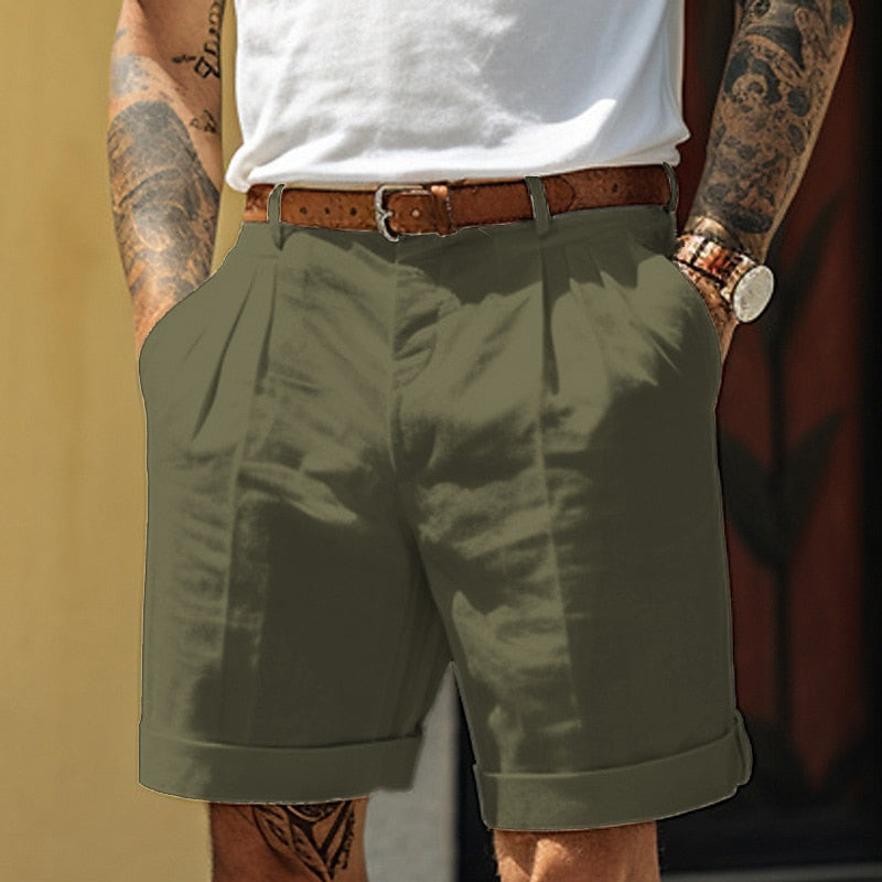 Linen Cotton Men'S Shorts